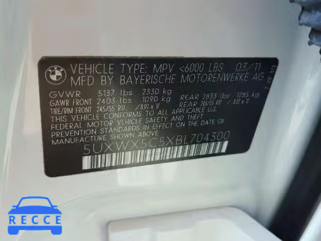 2011 BMW X3 5UXWX5C5XBL704300 image 9