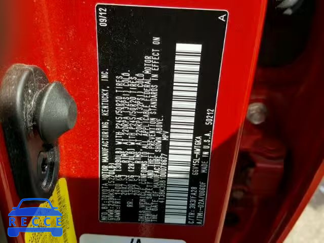 2013 TOYOTA VENZA LE 4T3BK3BB1DU078677 image 9