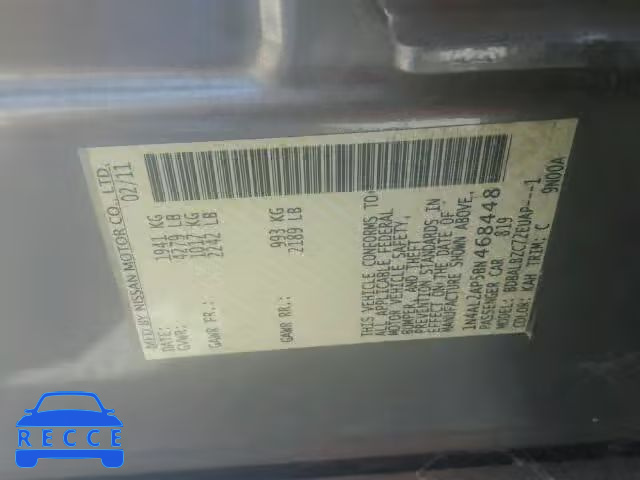 2011 NISSAN ALTIMA BAS 1N4AL2AP5BN468448 image 9