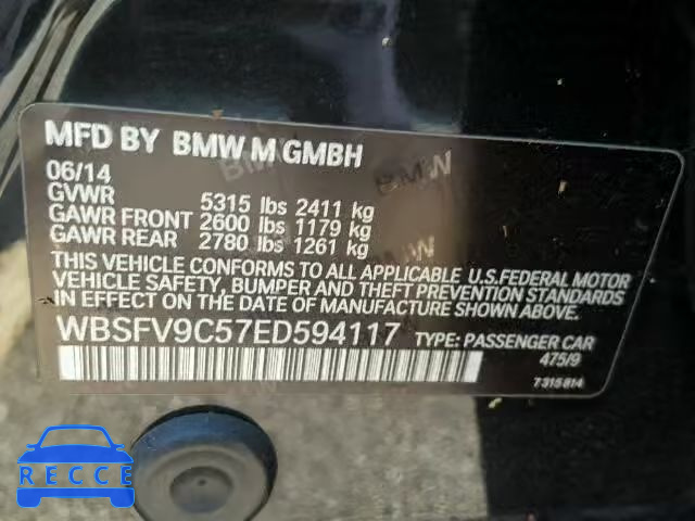 2014 BMW M5 WBSFV9C57ED594117 Bild 9