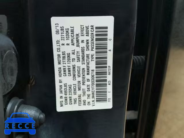 2014 ACURA RLX JH4KC1F70EC006718 image 9