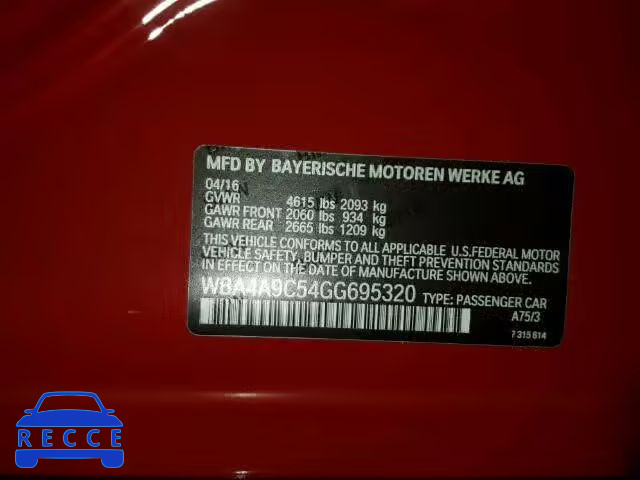 2016 BMW 428 WBA4A9C54GG695320 зображення 9