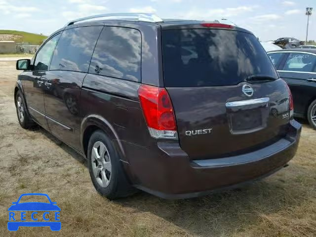 2007 NISSAN QUEST S 5N1BV28UX7N107336 image 2