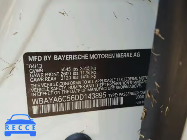 2013 BMW 740 I WBAYA6C56DD143895 зображення 9