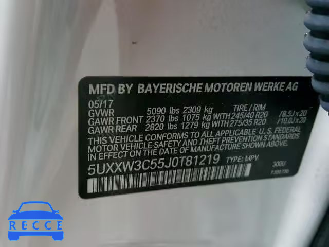 2018 BMW X4 5UXXW3C55J0T81219 image 9
