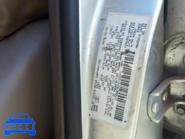 2000 TOYOTA 4RUNNER LI JT3GN87R0Y0162245 image 9