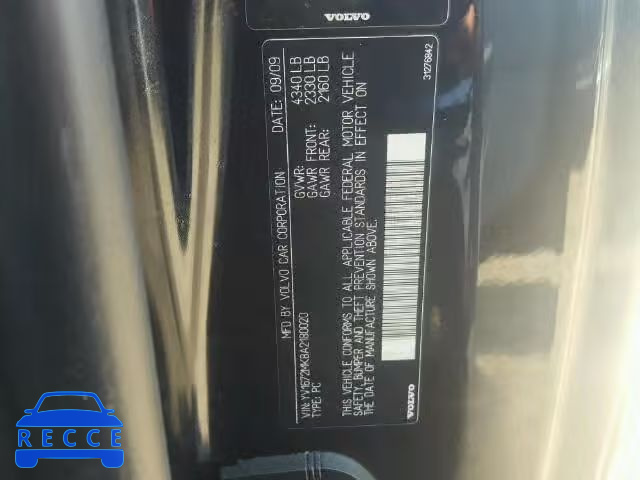 2010 VOLVO C30 YV1672MK8A2180020 image 9