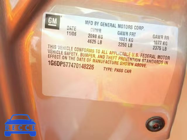 2007 CADILLAC CTS HI FEA 1G6DP577470148226 image 9