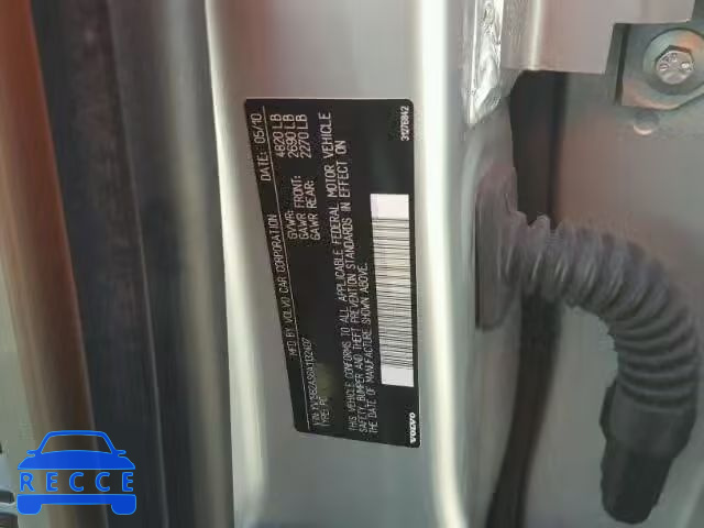 2010 VOLVO S80 YV1982AS6A1132407 image 9