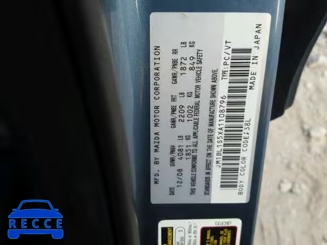 2010 MAZDA 3 S JM1BL1S5XA1108796 Bild 9