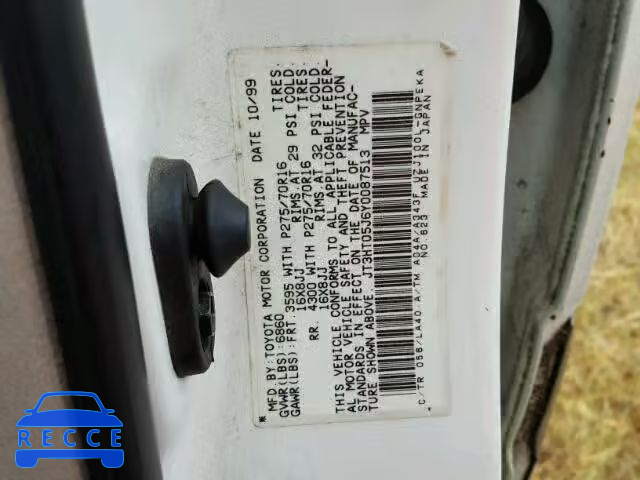 2000 TOYOTA LAND CRUIS JT3HT05J6Y0087513 image 9