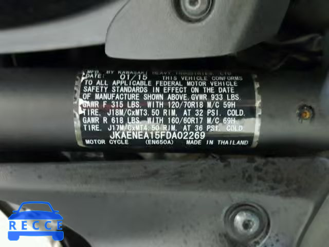 2015 KAWASAKI EN650 JKAENEA15FDA02269 image 18