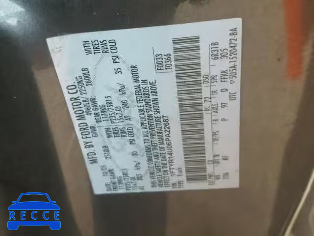 2006 FORD RANGER SUP 1FTYR14U06PA22687 image 9