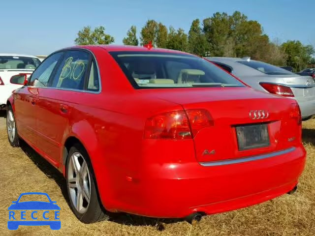 2008 AUDI A4 2.0T WAUAF78E78A074188 image 2