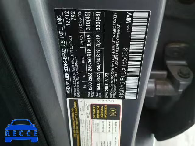 2013 MERCEDES-BENZ ML 350 4JGDA5JB8DA165088 image 9