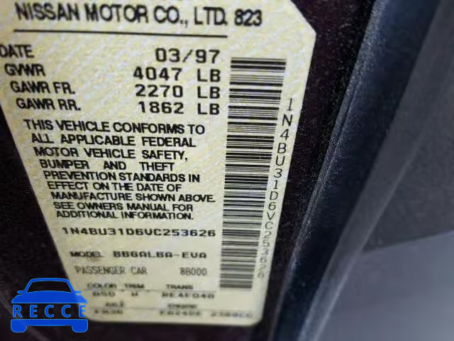 1997 NISSAN ALTIMA XE 1N4BU31D6VC253626 image 9