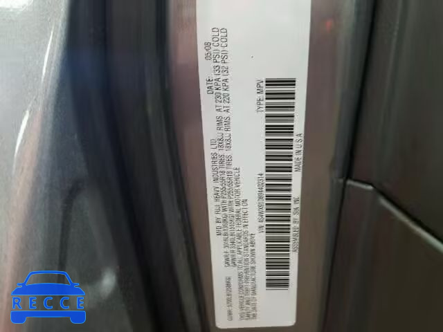 2009 SUBARU TRIBECA 4S4WX91D894402314 image 9