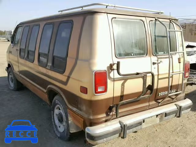 1987 DODGE RAM VAN B2 2B6HB23T9HK295872 image 2