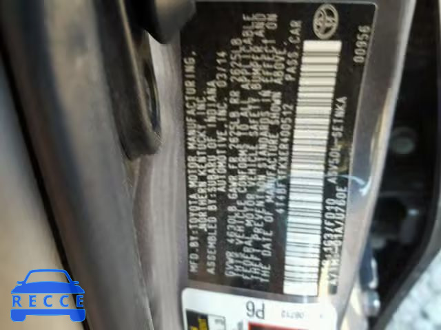 2014 TOYOTA CAMRY L 4T4BF1FKXER400512 image 9