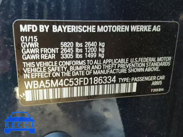 2015 BMW 535 WBA5M4C53FD186334 image 9