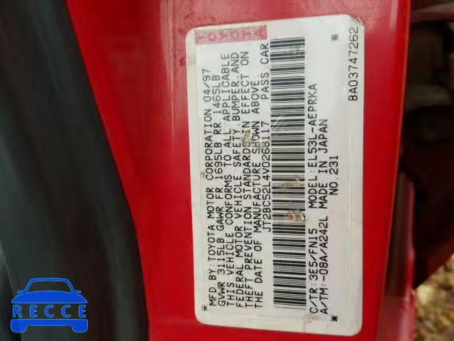 1997 TOYOTA TERCEL JT2BC52L4V0268117 image 9