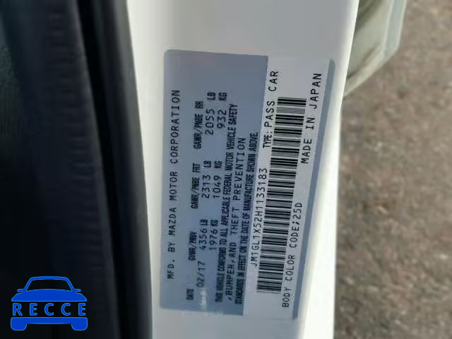 2017 MAZDA 6 GRAND TO JM1GL1X52H1133183 зображення 9