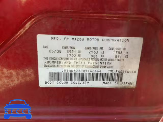 2008 MAZDA 3 S JM1BK323281142464 image 9