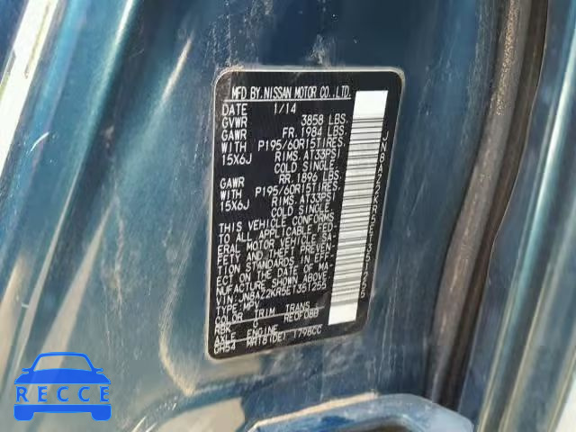 2014 NISSAN CUBE S JN8AZ2KR5ET351255 зображення 9