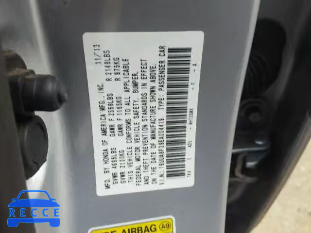 2014 ACURA TL 19UUA8F39EA004419 зображення 9