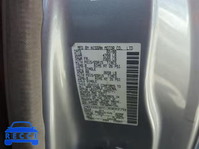 2000 NISSAN FRONTIER K 1N6DD26S8YC398978 image 9