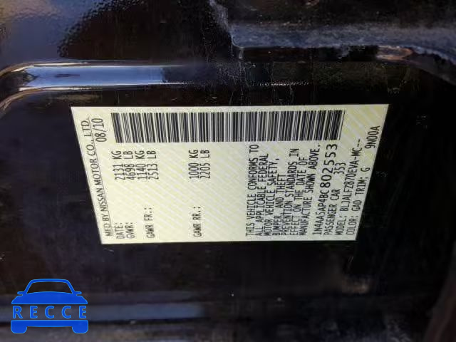 2011 NISSAN MAXIMA S 1N4AA5AP4BC802553 image 9