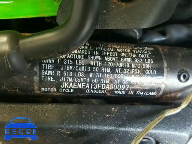 2015 KAWASAKI EN650 JKAENEA13FDA00097 image 9