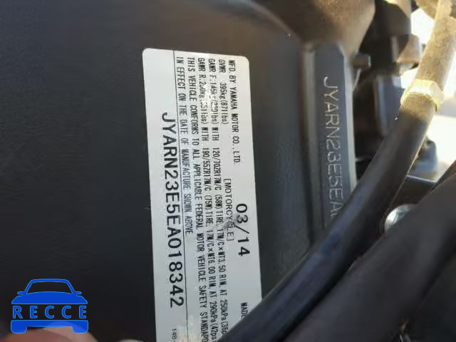 2014 YAMAHA YZFR1 JYARN23E5EA018342 image 9