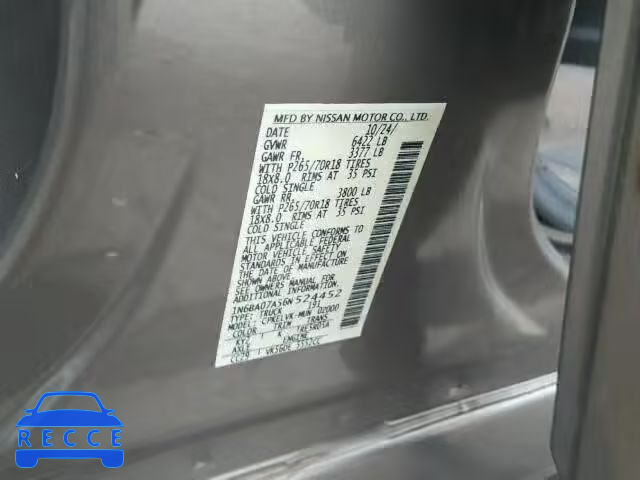 2006 NISSAN TITAN XE 1N6BA07A56N524452 image 9