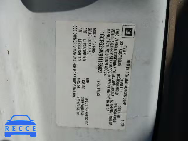 1998 CHEVROLET EXPRESS G2 1GCFG25W8W1041803 image 9
