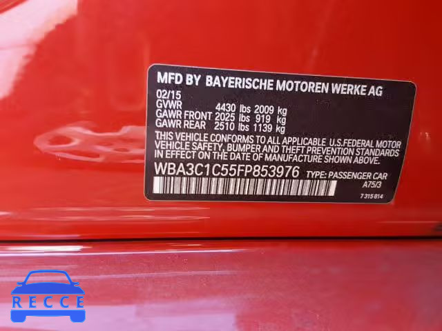2015 BMW 328 I SULE WBA3C1C55FP853976 Bild 9