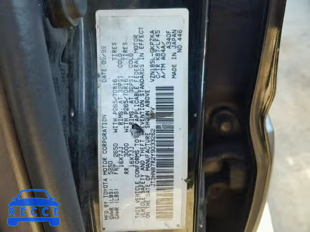 2000 TOYOTA 4RUNNER LI JT3HN87R2Y9033262 image 9