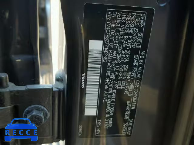 2007 VOLVO XC90 3.2 YV4CZ982771402662 image 9