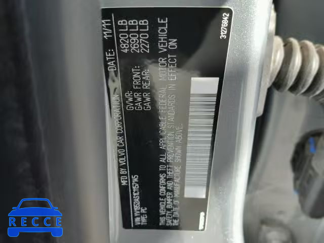 2012 VOLVO S80 YV1952AS1C1157145 image 9