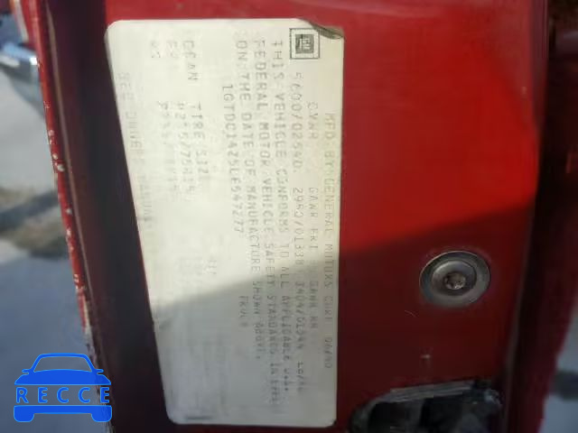 1990 GMC SIERRA C15 1GTDC14Z5LE547277 image 9
