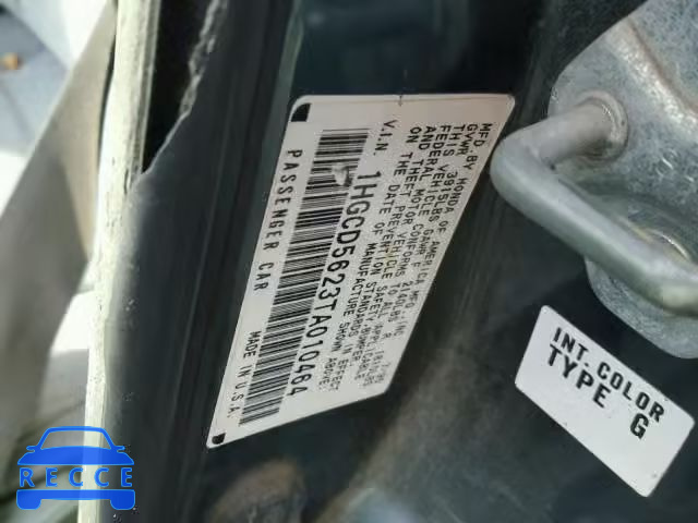 1996 HONDA ACCORD DX 1HGCD5623TA010464 image 9