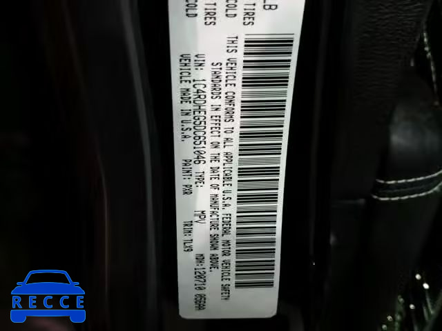2013 DODGE DURANGO CI 1C4RDHEG5DC651046 image 9