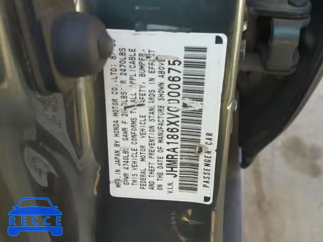 1997 HONDA ODYSSEY BA JHMRA186XVC000675 Bild 9