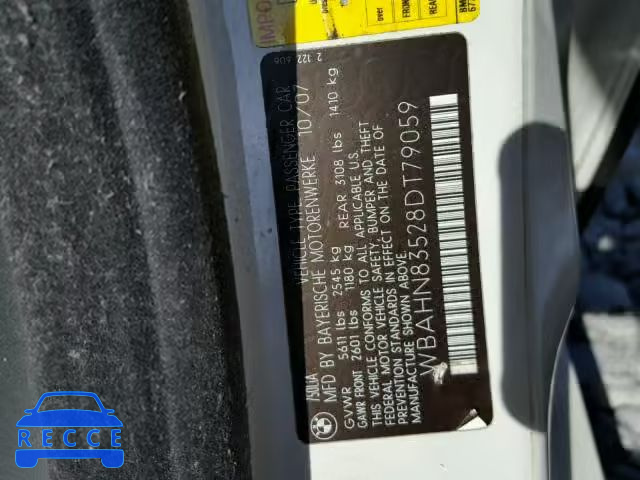 2008 BMW 750 LI WBAHN83528DT79059 image 9