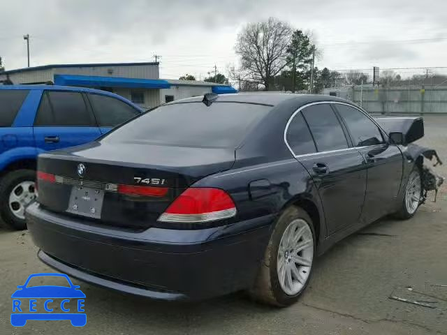 2005 BMW 745 I WBAGL635X5DP76214 зображення 3