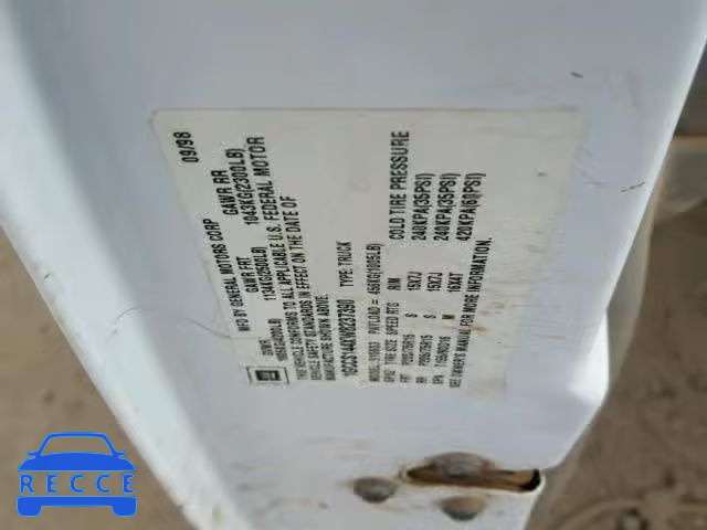 1998 CHEVROLET S TRUCK S1 1GCCS144XW8237390 image 9