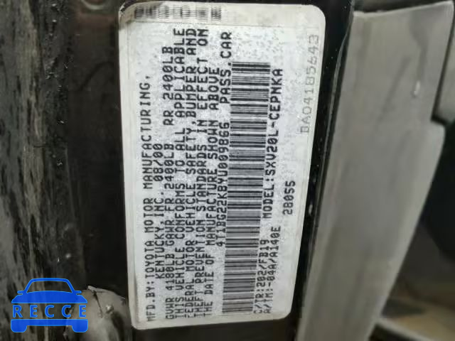 2000 TOYOTA CAMRY CE 4T1BG22K8YU009866 image 9