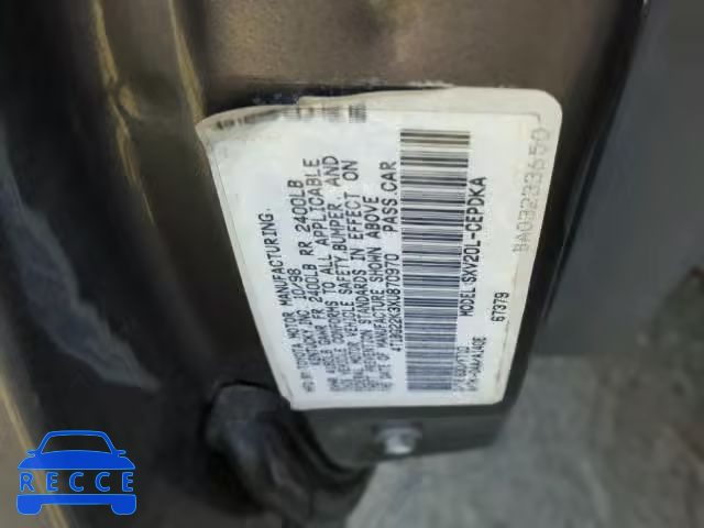 1999 TOYOTA CAMRY CE 4T1BG22K3XU870970 image 9