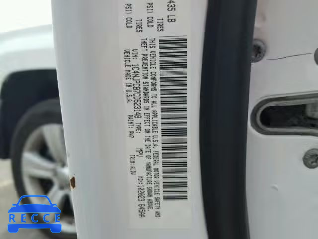 2012 JEEP PATRIOT LI 1C4NJPCB7CD523148 зображення 9