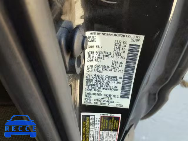 2009 NISSAN FRONTIER K 1N6BD06T69C408901 image 9